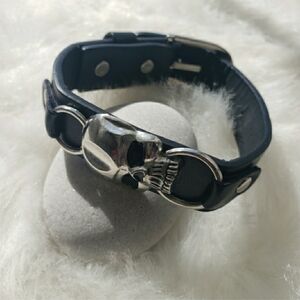 Leather Skull Bracelet